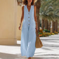 The Driftwood Cotton-Linen Wide-Leg Jumpsuit
