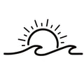 Sun & Wave Beach Window Decal
