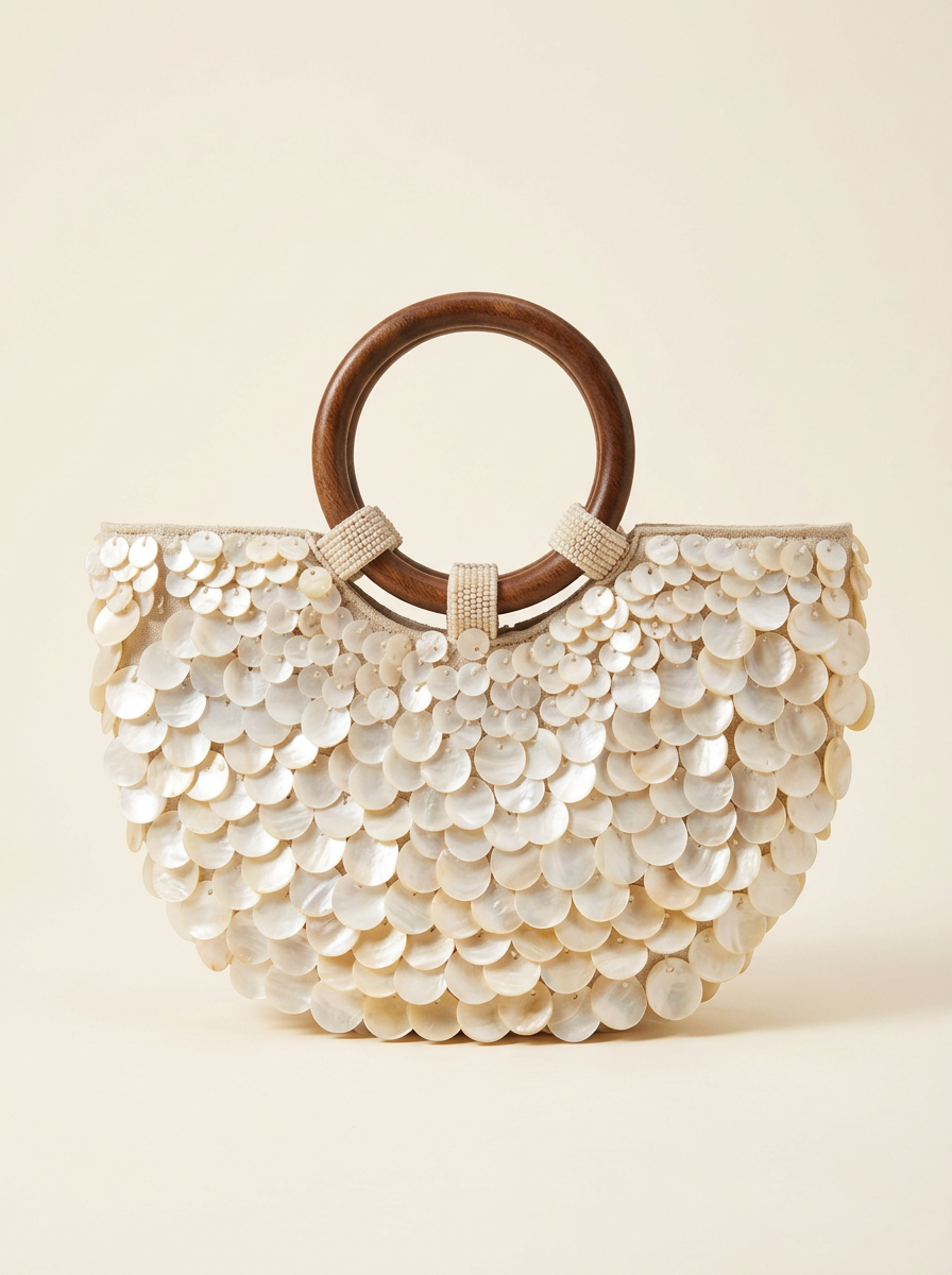The Handmade Pearl Cove Shell Tote