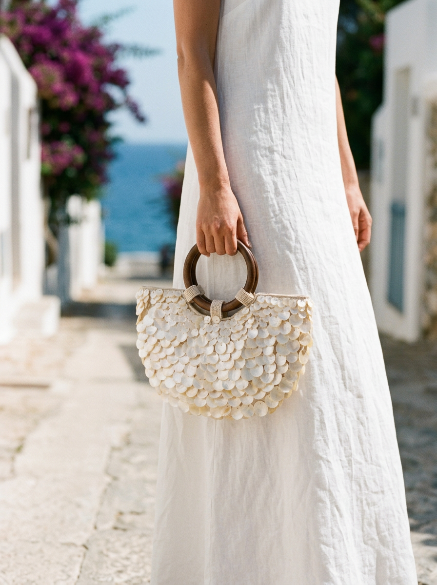 The Handmade Pearl Cove Shell Tote