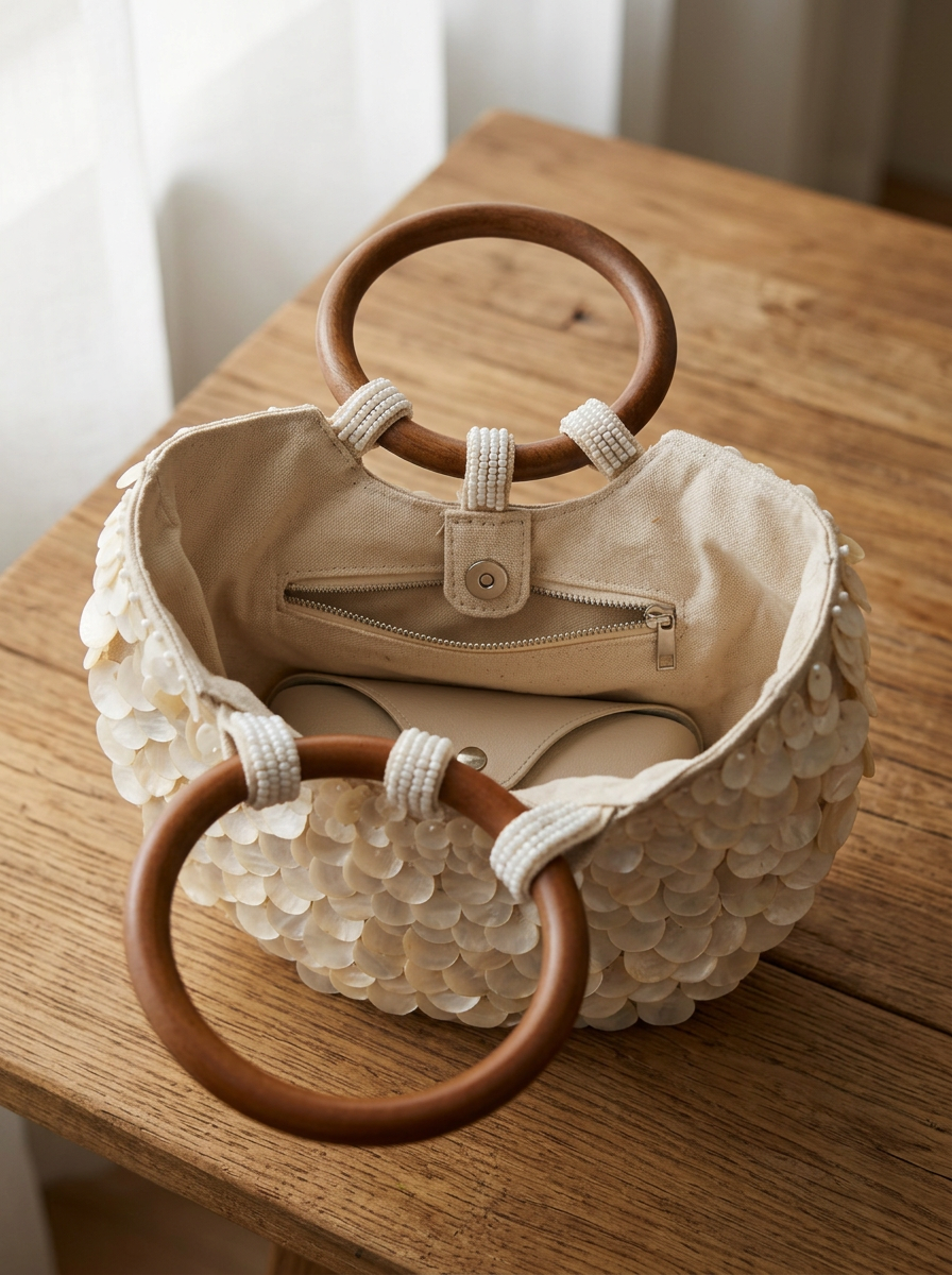 The Handmade Pearl Cove Shell Tote